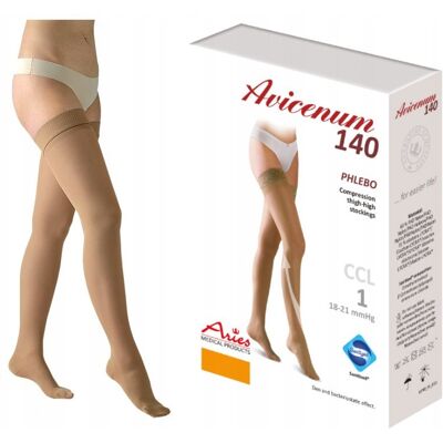 Aries Avicenum 140 Pończochy Uciskowe Ccl1 Strong Wzmocnione Beż S Long Aries Avicenum 140 Pończochy Uciskowe Ccl1 Strong Wzmocnione Beż S Long