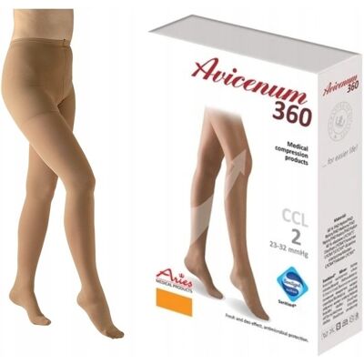 Aries Avicenum 360 Rajstopy Uciskowe Ccl2 na Żylaki Zamknięte M Long Aries Avicenum 360 Rajstopy Uciskowe Ccl2 na Żylaki Zamknięte M Long