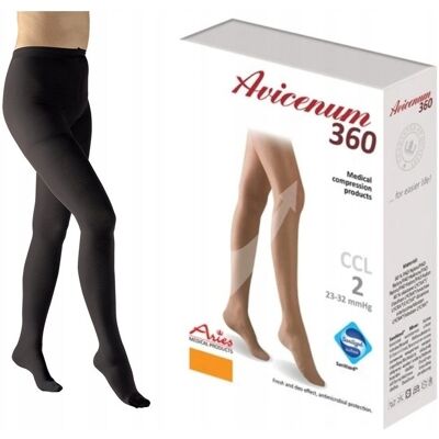 Aries Avicenum 360 Rajstopy Uciskowe Ccl2 Żylaki Zamknięte Czarne L Long Aries Avicenum 360 Rajstopy Uciskowe Ccl2 Żylaki Zamknięte Czarne L Long