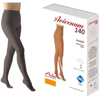 Aries Avicenum Rajstopy Uciskowe Na Żylaki 140 Ccl1 Antracyt M Normal Aries Avicenum Rajstopy Uciskowe Na Żylaki 140 Ccl1 Antracyt M Normal
