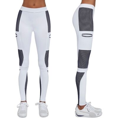 Bas Black, Legginsy damskie, Passion, biały, rozmiar M Bas Black, Legginsy damskie, Passion, biały, rozmiar M