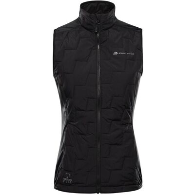 Bezrękawnik damski ocieplany z wełną merino Alpine Pro Nerca k.czarny r.XL Bezrękawnik damski ocieplany z wełną merino Alpine Pro Nerca k.czarny r.XL