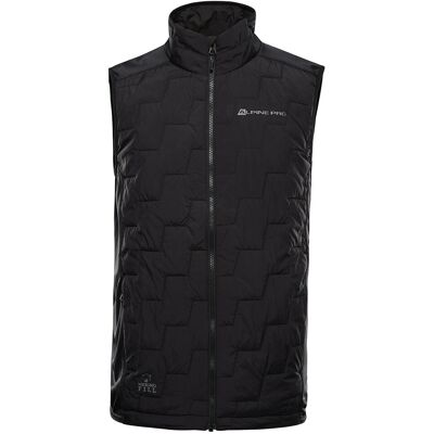 Bezrękawnik męski ocieplany z wełną merino Alpine Pro Nerc k.czarny r.XS Bezrękawnik męski ocieplany z wełną merino Alpine Pro Nerc k.czarny r.XS