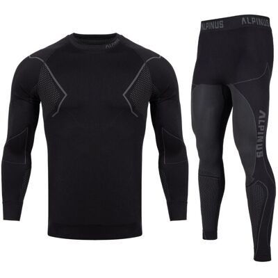 Bielizna termoaktywna męska Alpinus Active Base Layer Set czarno-szara GT43257 Bielizna termoaktywna męska Alpinus Active Base Layer Set czarno-szara GT43257