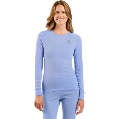 Bielizna termoaktywna z długim rękawem Odlo BL TOP crew neck l/s ACTIVE WARM roz. S Niebiesko-szara Bielizna termoaktywna z długim rękawem Odlo BL TOP crew neck l/s ACTIVE WARM roz. S Niebiesko-szara