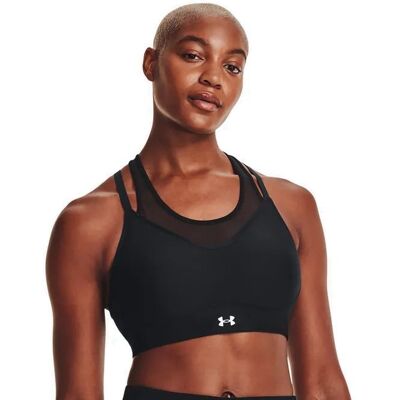 Biustonosz fitness Under Armour Infinity Mesh Low czarny 1376886-001 L Biustonosz fitness Under Armour Infinity Mesh Low czarny 1376886-001 L