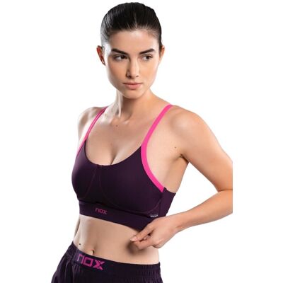 Biustonosz Sportowy Damski Nox Pro Deep Purple Xs Biustonosz Sportowy Damski Nox Pro Deep Purple Xs