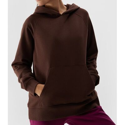 Bluza Damska 4F Sportowa Dresowa Nierozpinana Z Kapturem Brązowa 4FWSS24TSWSF0955 S Bluza Damska 4F Sportowa Dresowa Nierozpinana Z Kapturem Brązowa 4FWSS24TSWSF0955 S