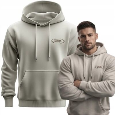 Inny producent BLUZA DRESOWA Z KAPTUREM męska BASIC bawełna Real Pharm 3D BEŻOWA r. L Inny producent BLUZA DRESOWA Z KAPTUREM męska BASIC bawełna Real Pharm 3D BEŻOWA r. L