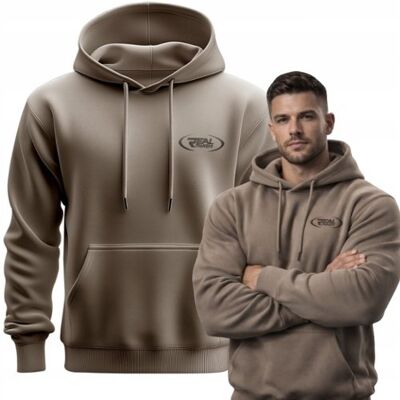 Inny producent BLUZA DRESOWA Z KAPTUREM męska BASIC bawełna Real Pharm 3D BRĄZOWA r. M Inny producent BLUZA DRESOWA Z KAPTUREM męska BASIC bawełna Real Pharm 3D BRĄZOWA r. M
