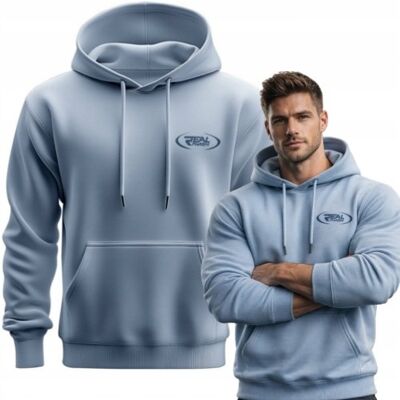 Inny producent BLUZA DRESOWA Z KAPTUREM męska BASIC bawełna Real Pharm 3D NIEBIESKA r. M Inny producent BLUZA DRESOWA Z KAPTUREM męska BASIC bawełna Real Pharm 3D NIEBIESKA r. M