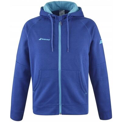 Bluza dziecięca Babolat Exercise Hood Jacket Jr sodalite blue 128 Bluza dziecięca Babolat Exercise Hood Jacket Jr sodalite blue 128