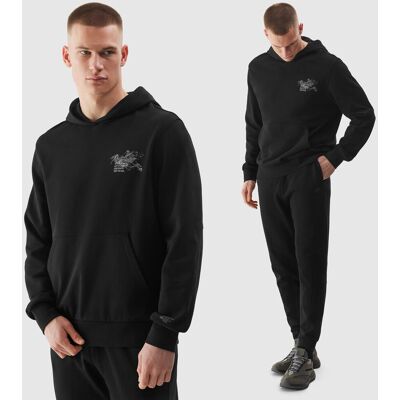 Bluza Męska 4F Z Kapturem Nieocieplana Sportowa Kangurka Czarna 4FRSS24TSWSM1615 XXL Bluza Męska 4F Z Kapturem Nieocieplana Sportowa Kangurka Czarna 4FRSS24TSWSM1615 XXL