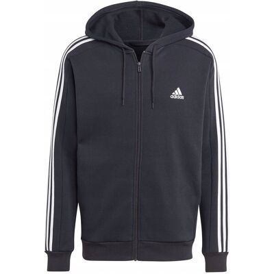Bluza męska adidas Essentials Fleece 3-Stripes Full-Zip czarna IB4029 S Bluza męska adidas Essentials Fleece 3-Stripes Full-Zip czarna IB4029 S