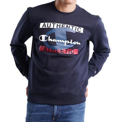 Bluza męska Champion 216604BS501 CREWNECK Niebieska Bluza męska Champion 216604BS501 CREWNECK Niebieska