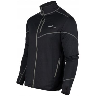 Bergson Bluza Męska SWIFTLAYER full zip VTX Black rozmiar S Bergson Bluza Męska SWIFTLAYER full zip VTX Black rozmiar S