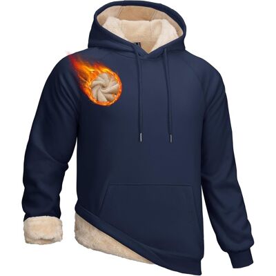 Inny producent Bluza Męska z Kapturem Polarowa Gruba Ciepła Zimowa Sherpa Granatowa L Inny producent Bluza Męska z Kapturem Polarowa Gruba Ciepła Zimowa Sherpa Granatowa L