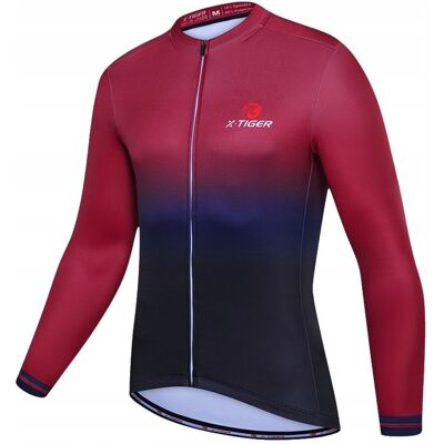 Bluza Rowerowa Męska Kolarska Na Wiosnę Termiczna Ocieplana X-Tiger Pro XXL Bluza Rowerowa Męska Kolarska Na Wiosnę Termiczna Ocieplana X-Tiger Pro XXL
