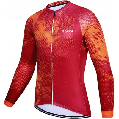 Bluza Rowerowa Męska Kolarska Ocieplana Termiczna Na Wiosnę X-Tiger Pro XXL Bluza Rowerowa Męska Kolarska Ocieplana Termiczna Na Wiosnę X-Tiger Pro XXL