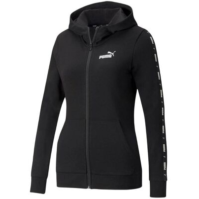 Bluza sportowa Damska Puma Power Tape Full-Zip Hoodie Tr Czarna 847119 01-Xl Bluza sportowa Damska Puma Power Tape Full-Zip Hoodie Tr Czarna 847119 01-Xl
