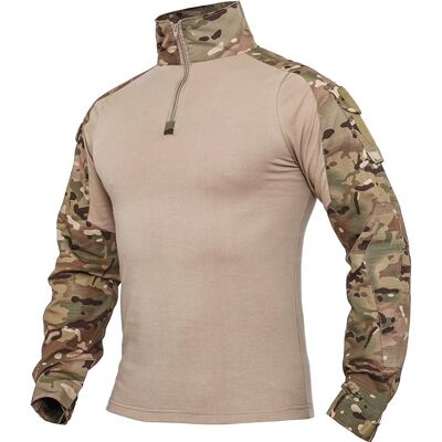 Inny producent Bluza Taktyczna Męska Wojskowa Odzież Ochronna z Kieszeniami Brązowa XL Inny producent Bluza Taktyczna Męska Wojskowa Odzież Ochronna z Kieszeniami Brązowa XL