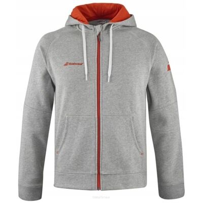 Bluza tenisowa Babolat Exercise Hood Jacket Jr szara 6-8 Bluza tenisowa Babolat Exercise Hood Jacket Jr szara 6-8