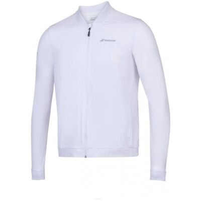 Bluza tenisowa Babolat Play Jacket biała rozmiar XXL Bluza tenisowa Babolat Play Jacket biała rozmiar XXL