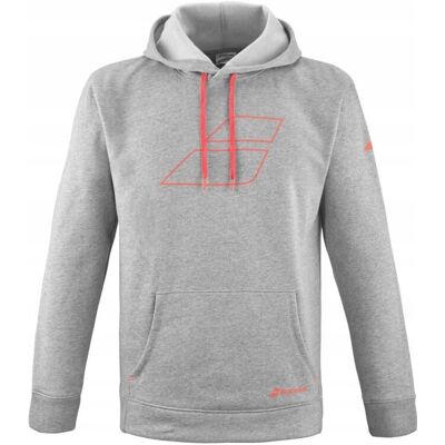 Bluza tenisowa Babolat Strike Hood Sweat szara XXL Bluza tenisowa Babolat Strike Hood Sweat szara XXL