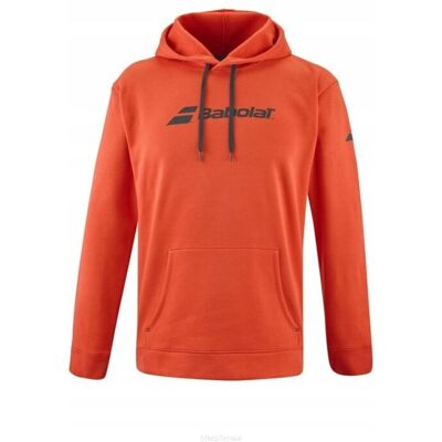 Bluza tenisowa juniorska Babolat Exercise Hood Sweat Fiesta Red 6-8 Bluza tenisowa juniorska Babolat Exercise Hood Sweat Fiesta Red 6-8