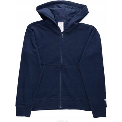 Bluza Tenisowa Juniorska Wilson Team Zip Hoodie Granatowa Xl (178) Bluza Tenisowa Juniorska Wilson Team Zip Hoodie Granatowa Xl (178)