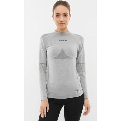 Bluza termoaktywna damska z wełny merino Viking Lava Primaloft Longsleeve 0200 jasnoszary - XL Bluza termoaktywna damska z wełny merino Viking Lava Primaloft Longsleeve 0200 jasnoszary - XL