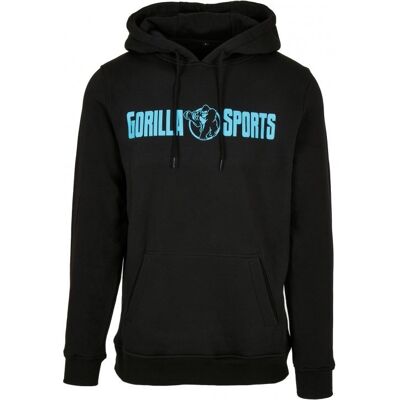 Gorilla Sports Bluza z kapturem czarny/neonowy turkus L Gorilla Sports Bluza z kapturem czarny/neonowy turkus L