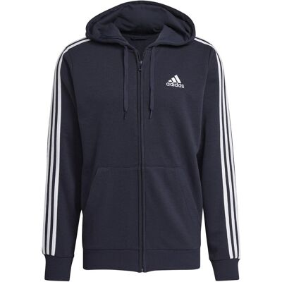 Bluza z kapturem męska adidas ESSENTIALS FRENCH TERRY 3-STRIPES granatowa GK9033-S Bluza z kapturem męska adidas ESSENTIALS FRENCH TERRY 3-STRIPES granatowa GK9033-S
