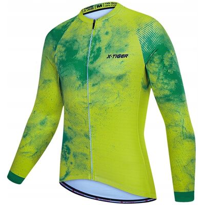 Bluzy Męskie Na Rower Ocieplane Zimowe Termo Z Długim Rękawem X-Tiger 3XL Bluzy Męskie Na Rower Ocieplane Zimowe Termo Z Długim Rękawem X-Tiger 3XL