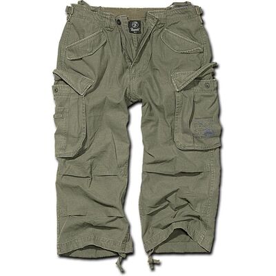 Brandit Szorty M65 Industry Vintage 3/4 Olive - Olive - M Brandit Szorty M65 Industry Vintage 3/4 Olive - Olive - M