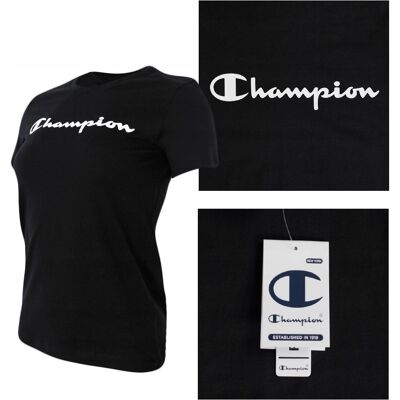 Champion Koszulka Damska 114911 Czarna Rozmiar M Champion Koszulka Damska 114911 Czarna Rozmiar M