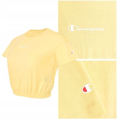 Champion Koszulka Damska Crop Top 115211 Żółta Rozmiar M Champion Koszulka Damska Crop Top 115211 Żółta Rozmiar M