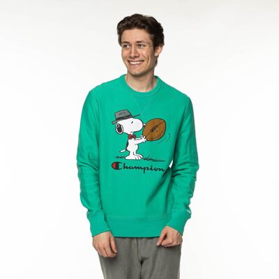 CHAMPION X Peanuts Crewneck Sweatshirt PARAKEET GREEN - S CHAMPION X Peanuts Crewneck Sweatshirt PARAKEET GREEN - S