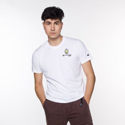 Champion X Smiley Crewneck T-Shirt White - M Champion X Smiley Crewneck T-Shirt White - M