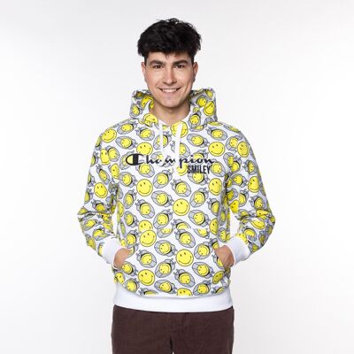 Champion X Smiley Hooded Full Zip Sweatshirt White - M Champion X Smiley Hooded Full Zip Sweatshirt White - M