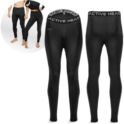 Czarne spodnie termiczne unisex 4FIZJO ACTIVE HEAT - slim, rozmiar S Czarne spodnie termiczne unisex 4FIZJO ACTIVE HEAT - slim, rozmiar S