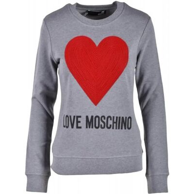 Damska bluza LOVE MOSCHINO sportowa dresowa bawełniana szara r. M Damska bluza LOVE MOSCHINO sportowa dresowa bawełniana szara r. M