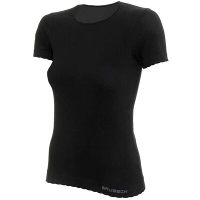 Damska koszulka termoaktywna Brubeck Women's T-Shirt SS Comfort Cotton Black XL Damska koszulka termoaktywna Brubeck Women's T-Shirt SS Comfort Cotton Black XL