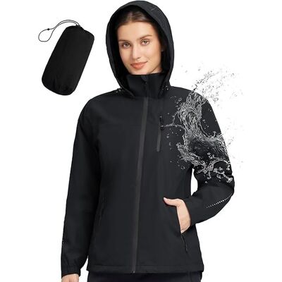 Inny producent Damska Kurtka Przeciwdeszczowa Trekkingowa Wodoodporna Czarna XL Inny producent Damska Kurtka Przeciwdeszczowa Trekkingowa Wodoodporna Czarna XL