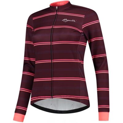 Damska Kurtka Rowerowa Rogelli Stripe Claret/coral - Rozmiar M Damska Kurtka Rowerowa Rogelli Stripe Claret/coral - Rozmiar M