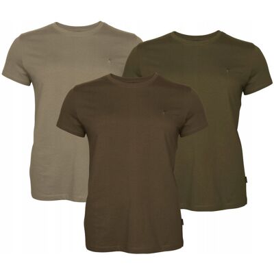 DAMSKI T-SHIRT PINEWOOD 3-PACK 3447 - Zielony/Brąz Myśliwski/Khaki -2XL DAMSKI T-SHIRT PINEWOOD 3-PACK 3447 - Zielony/Brąz Myśliwski/Khaki -2XL
