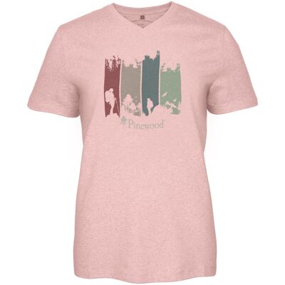 Damski T-Shirt Pinewood Finnveden Recycled Outdoor 3449 - Różowy Melanż Adventure -S Damski T-Shirt Pinewood Finnveden Recycled Outdoor 3449 - Różowy Melanż Adventure -S