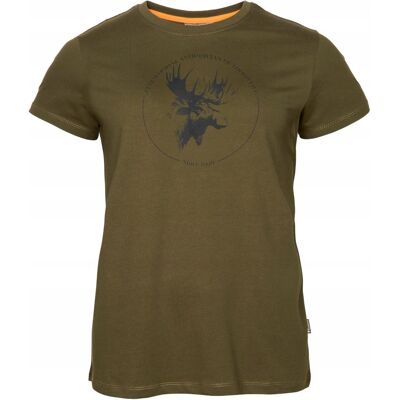 Damski T-Shirt Pinewood Moose 3450 - Oliwka Myśliwska -L Damski T-Shirt Pinewood Moose 3450 - Oliwka Myśliwska -L