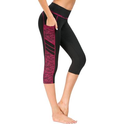 Inny producent Damskie Legginsy Sportowe Capri Mesh Do Jogi Biegania Czarne Czerwone M Inny producent Damskie Legginsy Sportowe Capri Mesh Do Jogi Biegania Czarne Czerwone M
