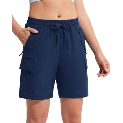 Inny producent Damskie Spodenki Shorty Cargo Trekkingowe Wodoodporne Sportowe Granatowe S Inny producent Damskie Spodenki Shorty Cargo Trekkingowe Wodoodporne Sportowe Granatowe S